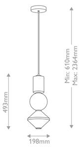 Alora Mood ALM-BIJOU-P3-GD - BIJOU Lampada a sospensione con cavo LED LED/20W/230V 3000K Oro