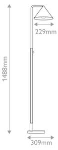 Alora Mood ALM-REMYCK-FL-BK - Lampada da terra REMYCK 1xE27/60W/230V nera