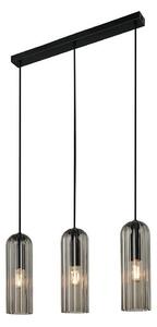 Nordlux - Lampadario a sospensione su cavo MIELLA 3xE27/25W/230V nero/fumé
