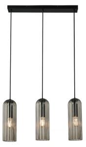 Nordlux - Lampadario a sospensione su cavo MIELLA 3xE27/25W/230V nero/fumé