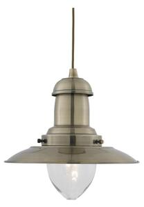 Searchlight 4301AB - FISHERMAN lampada a sospensione con cavo 1xE27/60W/230V ottone