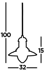 Searchlight 4301AB - FISHERMAN lampada a sospensione con cavo 1xE27/60W/230V ottone