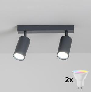 Brilagi - Faretto LED RGBW dimmerabile SELE 2xGU10/4,8W/230V antracite