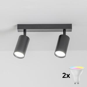 Brilagi - Faretto LED RGBW dimmerabile SELE 2xGU10/4,8W/230V nero