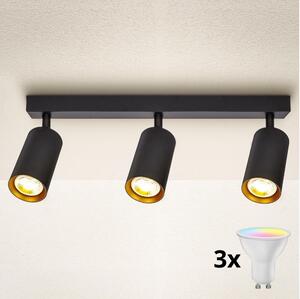 Brilagi - Faretto LED dimmerabile SELE 3xGU10/4,8W/230V nero/oro