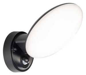Lampada da parete per esterni OLAF a LED con sensore, 10 W/230 V, IP44, nera