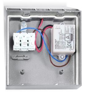 Brilagi - RIANO Lampada da parete per esterni a LED LED/8W/230V Argento IP65
