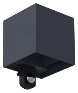 Brilagi - CUBE da esterno Muro Lampada con Sensor, LED/6W/230V, antracite