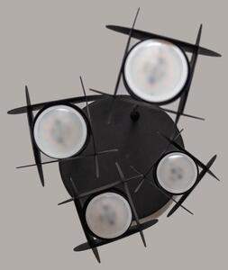 Lampadario a sospensione con cavo GAMBIT 4xGU10/10W/230V nero