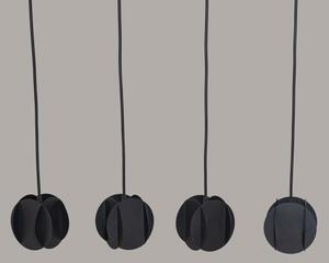 Lampadario sospeso su cavo GAMBIT 4x GU10/10W/230V, nero
