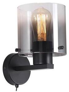 Searchlight 88912-1BK - Applique SWEDEN 1xE27/60W/230V nero/smoked