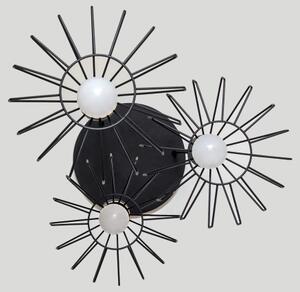 Lampadario a sospensione con cavo SOLANO 3xE27/15W/230V nero/oro