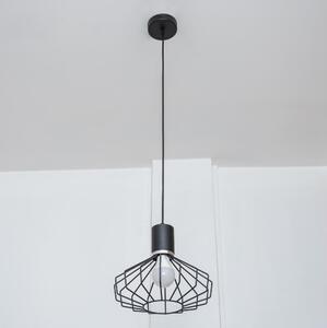 Lampadario sospeso con cavo SOLANO 1xE27/15W/230V nero/cromo lucido