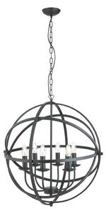 Searchlight 2476-6BK - Lampadario a catena ORBIT 6xE14/60W/230V, nero