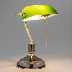Brilagi - Lampada da scrivania BANK OFFICE 1xE27/60W/230V nero/oro/verde