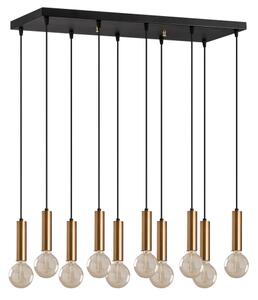 Lampadario a sospensione su cavo TEMPO 10xE27/40W/230V dorato