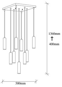 Lampadario sospeso con cavo TEMPO 9xE27/40W/230V oro