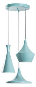 Lampadario a sospensione su cavo TOM, 3x E27, 40W max, 230V, blu