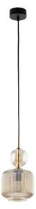 Lampada a sospensione con cavo SOPHIA 1xE14/10W/230V nero/beige fumé