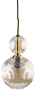 Lampada a sospensione SOPHIA con cavo 1xE14/10W/230V nero/beige fumé