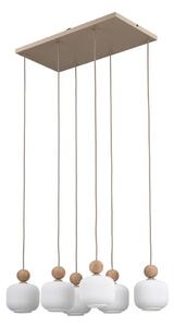 Lampadario a sospensione BALLO 6xE14/10W/230V beige