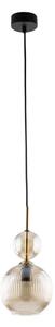 Lampada a sospensione SOPHIA con cavo 1xE14/10W/230V nero/beige fumé