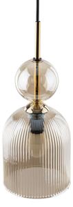Lampada a sospensione SOPHIA con cavo 1xE14/10W/230V Nero/Beige fumé