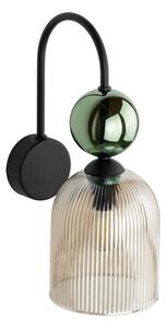 Applique SOPHIA 1xE14/10W/230V nero/verde/beige fumé