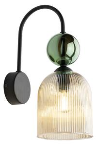 Applique SOPHIA 1xE14/10W/230V nero/verde/beige fumé