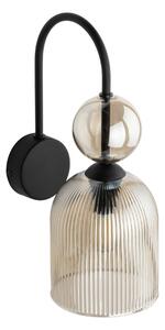 SOPHIA Applique 1xE14/10W/230V nero/smoked beige