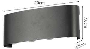 Brilagi - Applique da parete LED per esterni FLAREBOX LED/8W/230V nero IP65