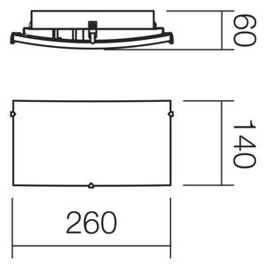 Redo 05-903 - Plafoniera ISIDE 1xE27/42W/230V trasparente