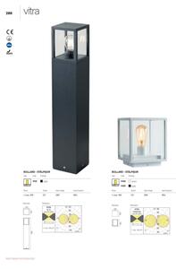 Redo 9109 - Lampada da esterno VITRA 1xE27/15W/230V IP54 nera