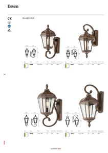 Redo 9656 - Lampada da parete per esterni ESSEN 1xE27/70W/230V IP44 marrone/patina