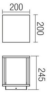 Redo 9109 - Lampada da esterno VITRA 1xE27/15W/230V IP54 nera