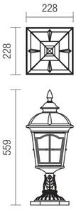 Redo 9652 - Lampada da esterno YORK 1xE27/70W/230V IP44 marrone