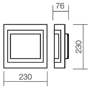 Redo 05-827 - Applique da parete SPECTRE 1xE27/42W/230V cromo lucido/bianco
