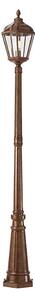 Redo 9662 - Lampione da esterno ESSEN 1xE27/70W/230V 221,5 cm IP44 marrone/patina