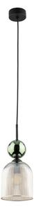 Lampadario con cavo SOPHIA 1xE14/10W/230V nero/verde/beige fumé