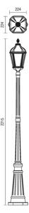 Redo 9662 - Lampione da esterno ESSEN 1xE27/70W/230V 221,5 cm IP44 marrone/patina