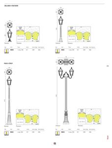 Redo 9662 - Lampione da esterno ESSEN 1xE27/70W/230V 221,5 cm IP44 marrone/patina
