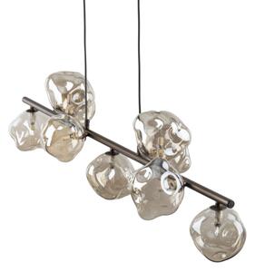 Lampada a sospensione su cavo LAVA 9xG9/8W/230V bronzo/beige fumé