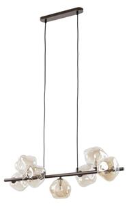 Lampadario sospeso su cavo LAVA 7xG9/8W/230V bronzo/beige fumé