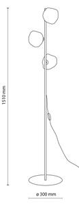 Lampada da terra LAVA 3xG9/8W/230V bronzo/beige fumé