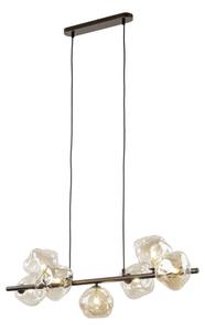 Lampadario sospeso su cavo LAVA 7xG9/8W/230V bronzo/beige fumé
