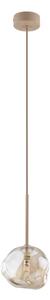 Lampada a sospensione con cavo LAVA 1xG9/8W/230V beige/fumo beige