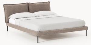 Letto imbottito in teddy-bouclé Amelia