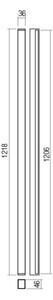 Redo 01-2767 - Lampada da parete LED PLOT, 35W/230V, 120 cm, nera