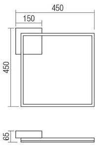 Redo 01-1639 - Plafoniera LED dimmerabile KLEE, 30W/230V, 45x45 cm, dorata