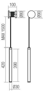 Redo 01-3301 - Lampada da parete LED dimmerabile SWING LED/9W/230V 3000/4000K CRI 90 bianco
